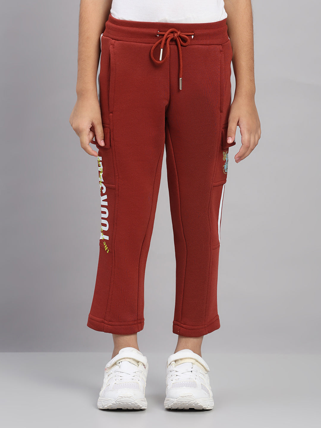 Girls Rust Printed Regular Fit Lower