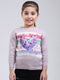 Girls Purple Printed Round Neck Full Sleeve Pullover