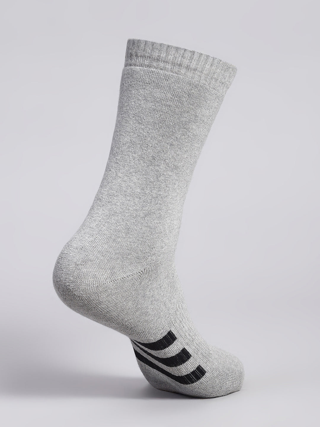 Men Cotton Blend Solid Calf Length Socks (Pack of 3)