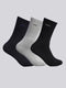 Men Cotton Blend Solid Calf Length Socks (Pack of 3)