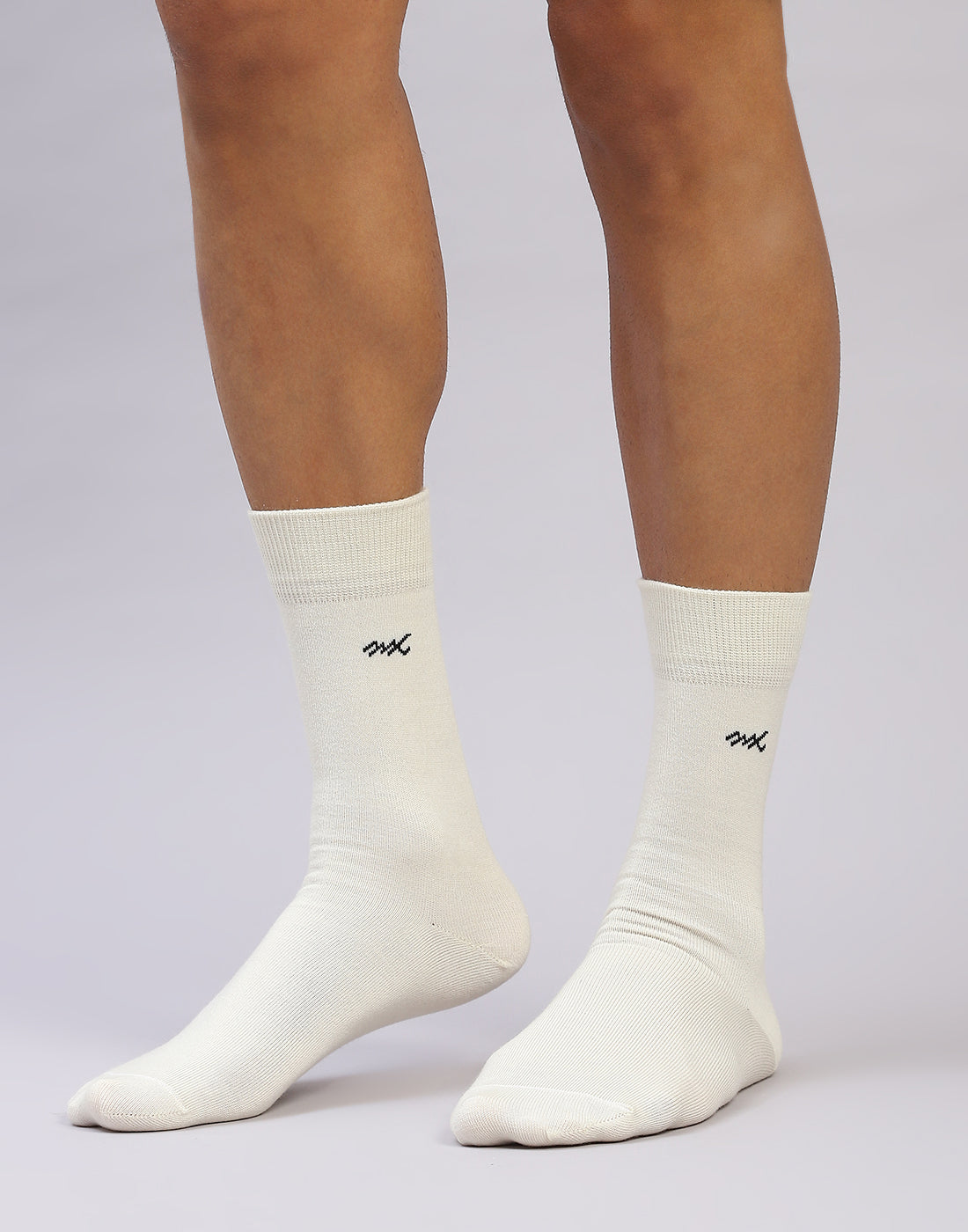 Men Cotton Blend Solid Calf Length Socks (1 Pair)