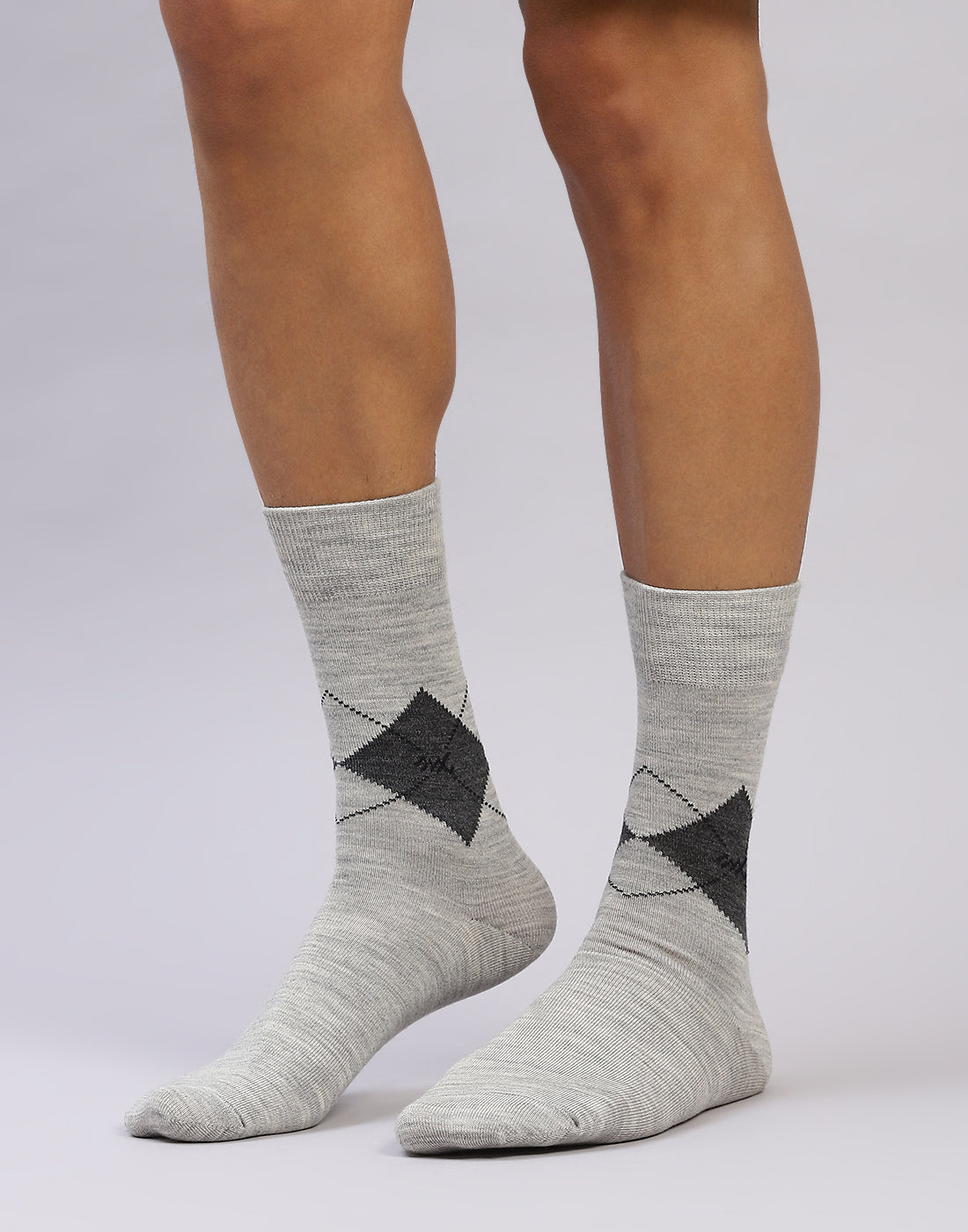 Men Cotton Blend Solid Calf Length Socks (1 Pair)