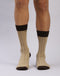 Men Cotton Blend Self Design Calf Length Socks (1 Pair)