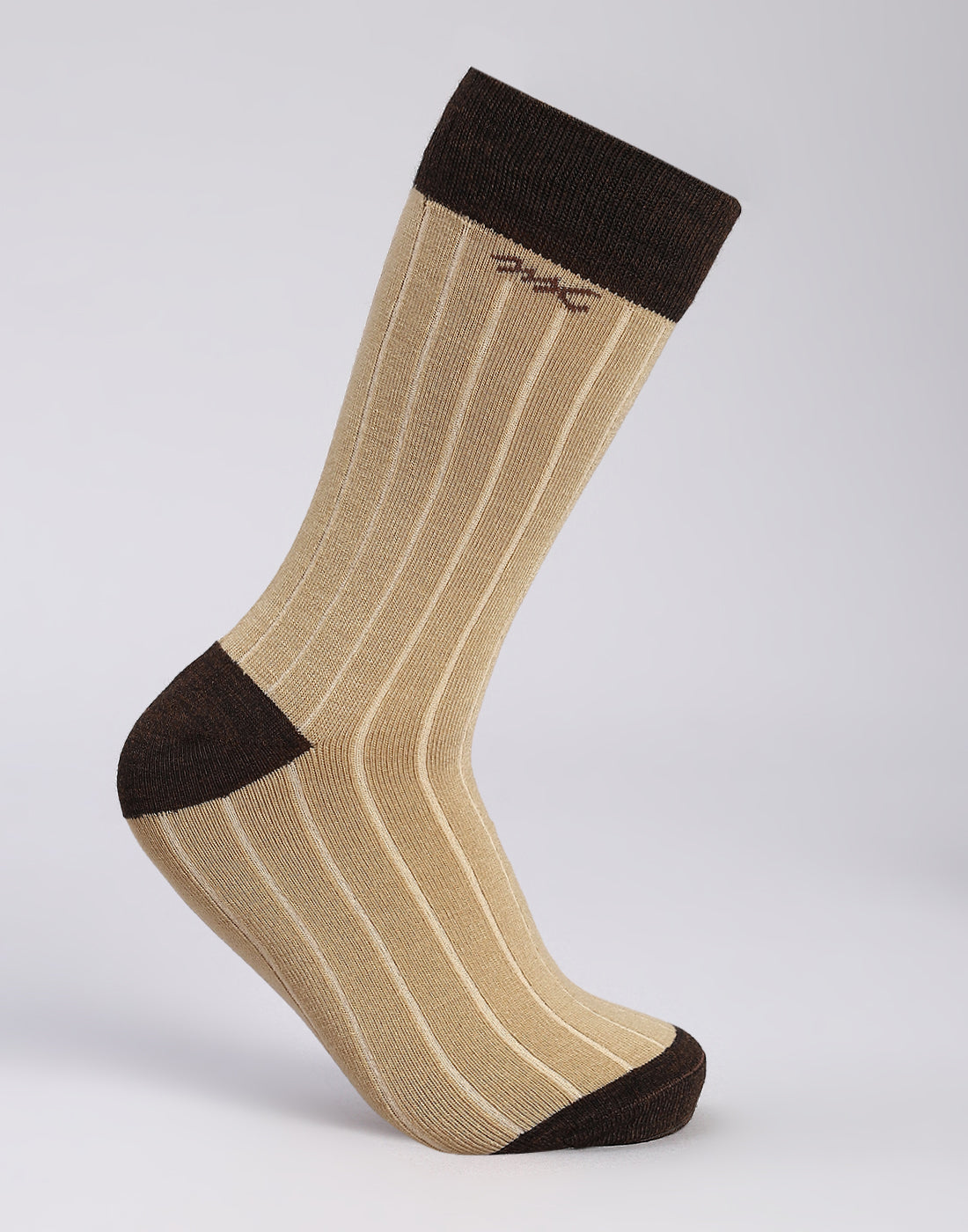 Men Cotton Blend Self Design Calf Length Socks (1 Pair)