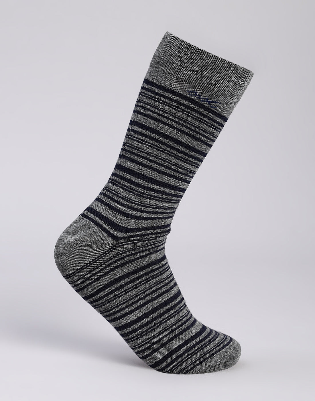 Men Cotton Blend Self Design Calf Length Socks (1 Pair)