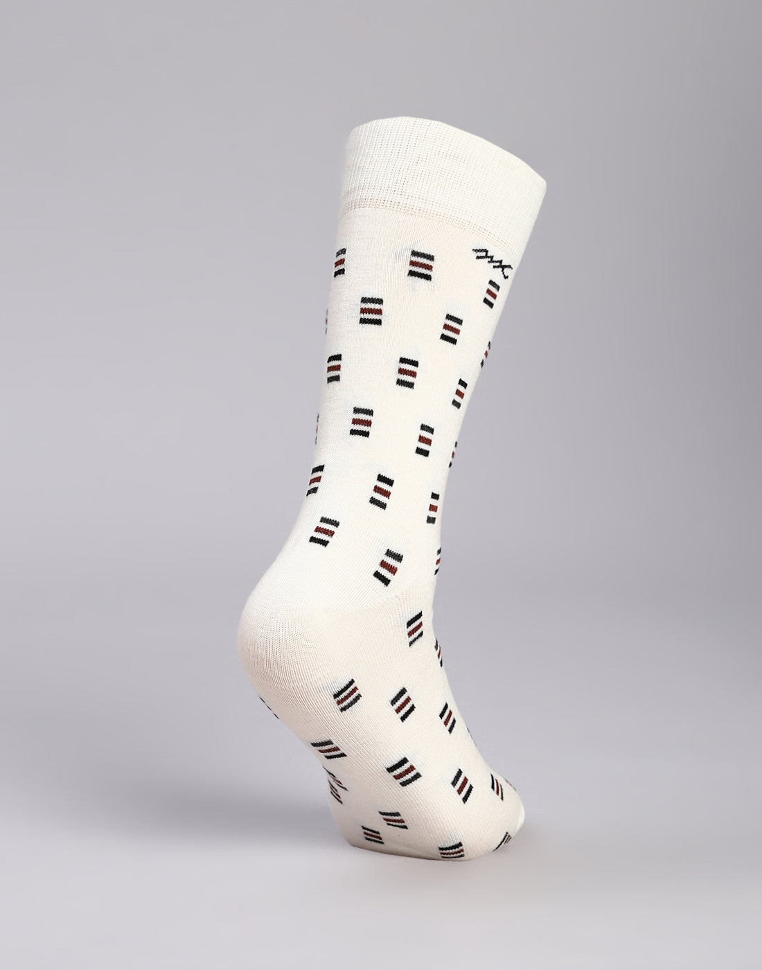 Men Cotton Blend Self Design Calf Length Socks (1 Pair)