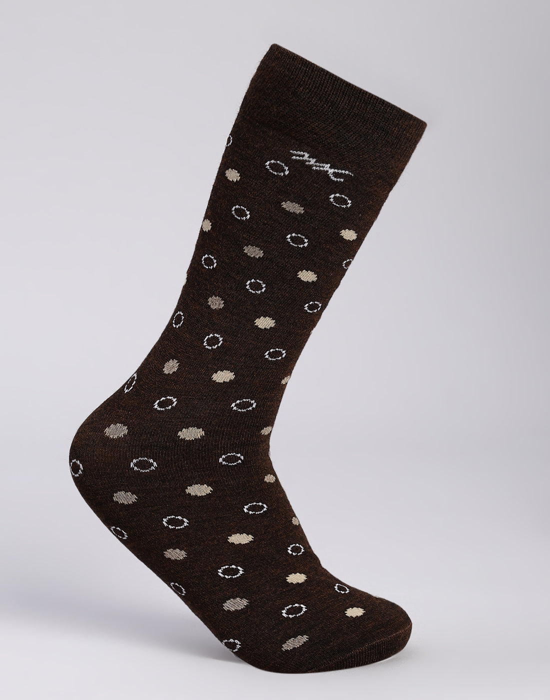 Men Cotton Blend Self Design Calf Length Socks (1 Pair)