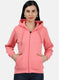 Women Peach Plain Sweatshirt