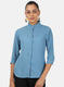 Womens Blue Plain Top