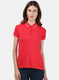 Womens Red Plain T-Shirt