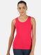 Womens Dark Pink Plain Spaghetti