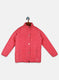 Girls Red Solid Jacket