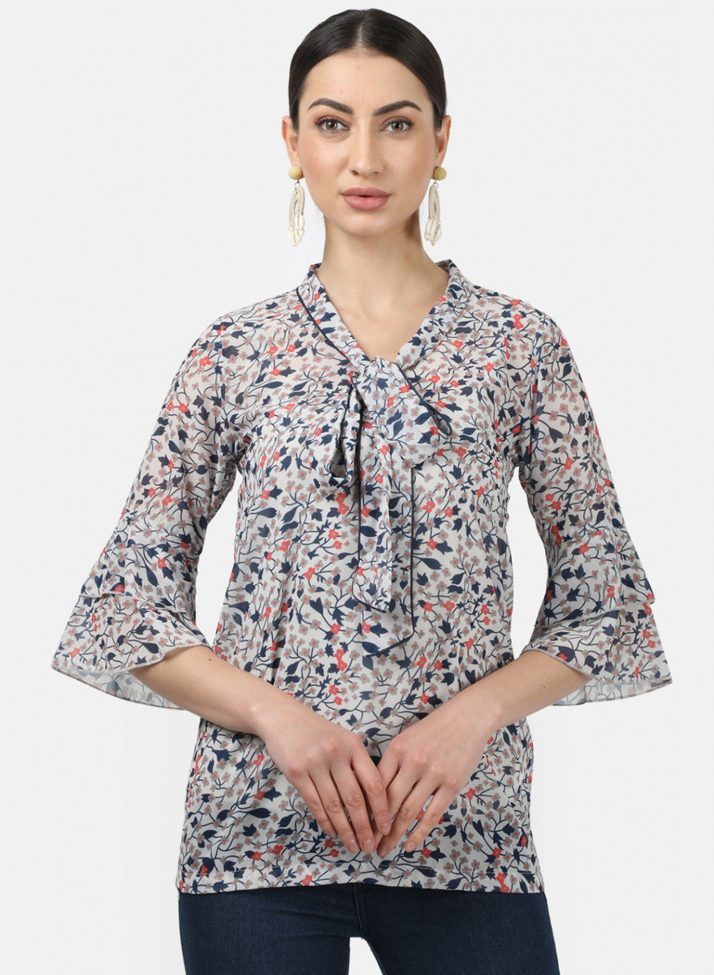 Womens Multi Color Printed Tops