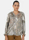 Womens Beige Printed Top