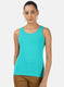 Womens Blue Plain Spaghetti