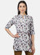 Womens Purple Printed Top