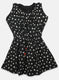 Girls Black Printed Dress