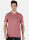 Rock.it Men Red Self Design Round Neck T-Shirt