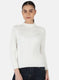 Women White Solid Sceavy
