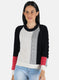 Women Navy Blue Self Design Top