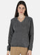 Women Grey Self Design Top