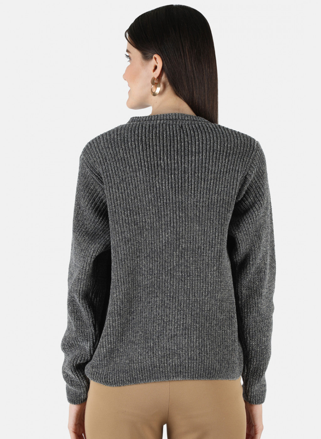 Women Grey Self Design Top