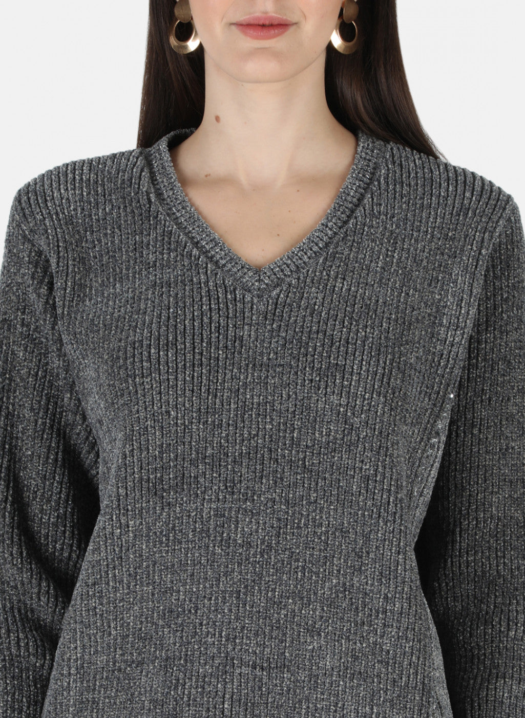 Women Grey Self Design Top