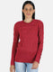 Women Red Self Design Top