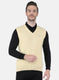 Men Light Yellow Solid Sweater