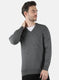Men Grey Solid Pullover