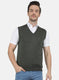 Men Olive Solid Sweater