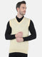 Men Light Yellow Solid Sweater