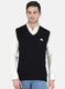 Men Black Solid Sweater