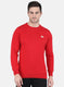 Men Red Solid Pullover