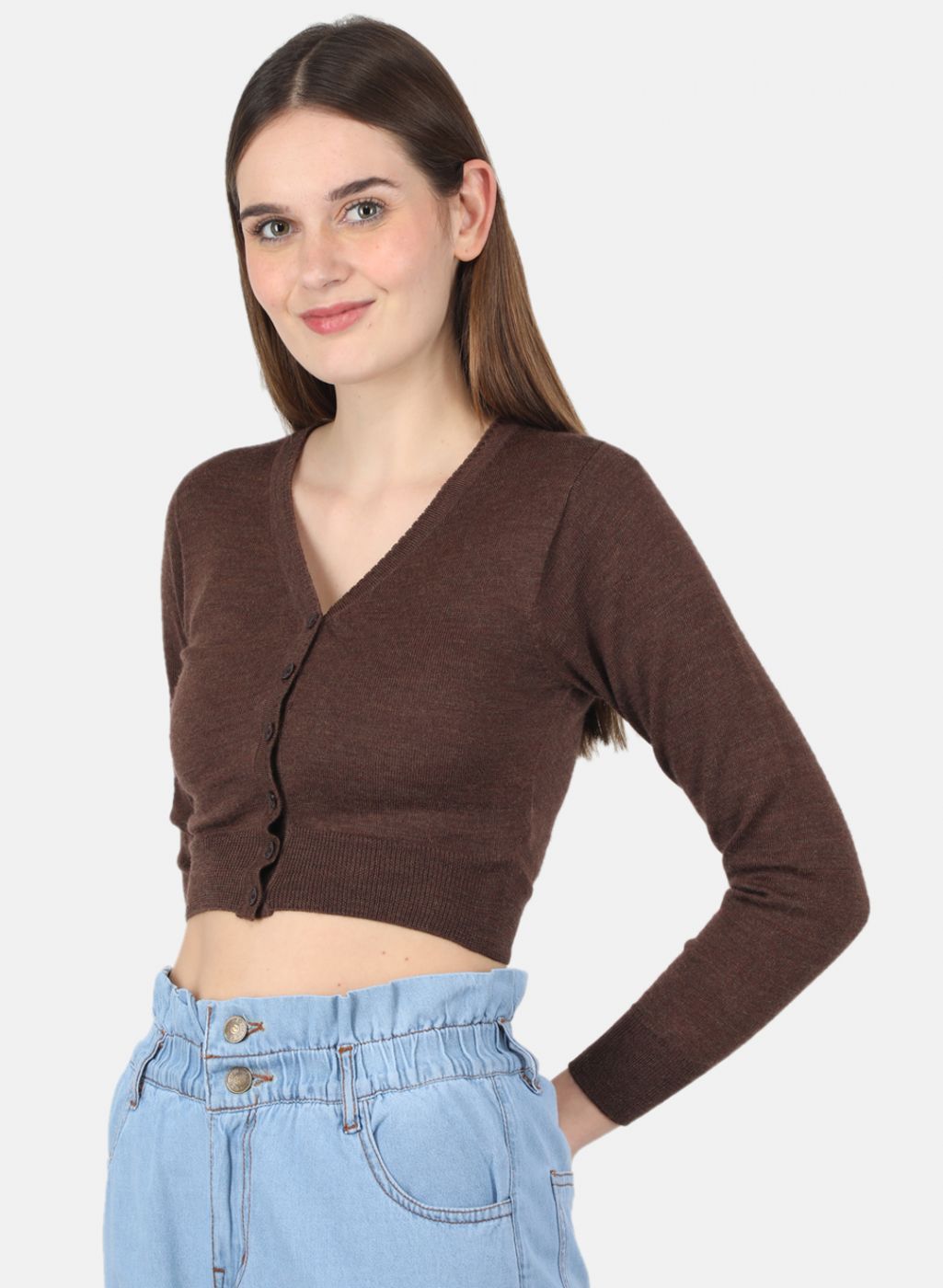 Women Brown Solid Blouse