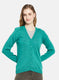 Women Aqua Green Solid Cardigan