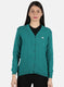 Women Sea Green Solid Cardigan