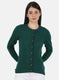 Women Green Solid Cardigan