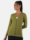 Women Green Solid Cardigan