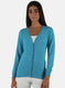 Women Blue Solid Cardigan