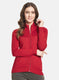 Women Red Solid Cardigan