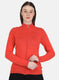 Women Orange Solid Cardigan