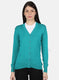 Women Light Green Solid Cardigan