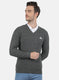Men Grey Self Design Pullover