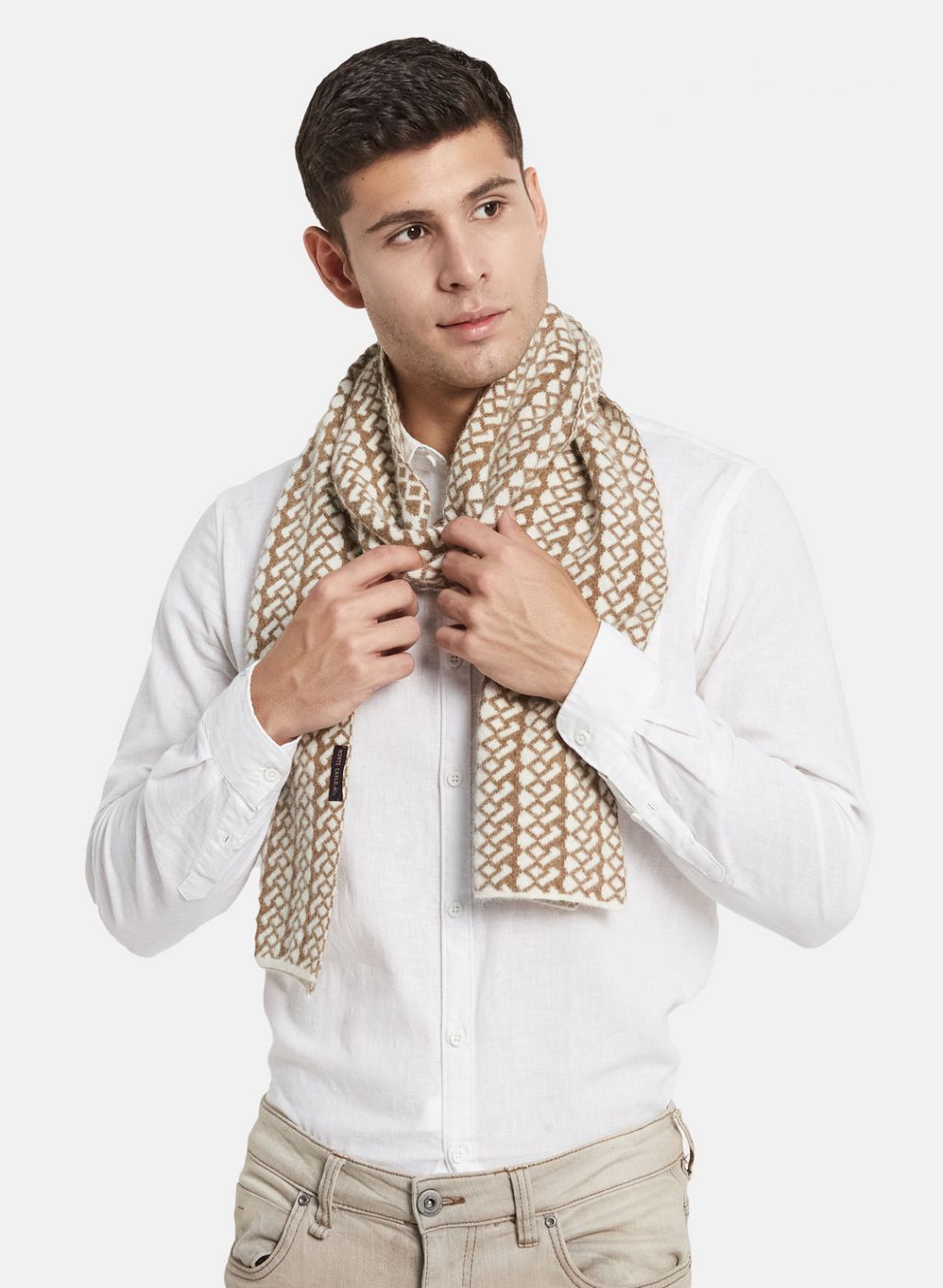 Men Off White Muffler