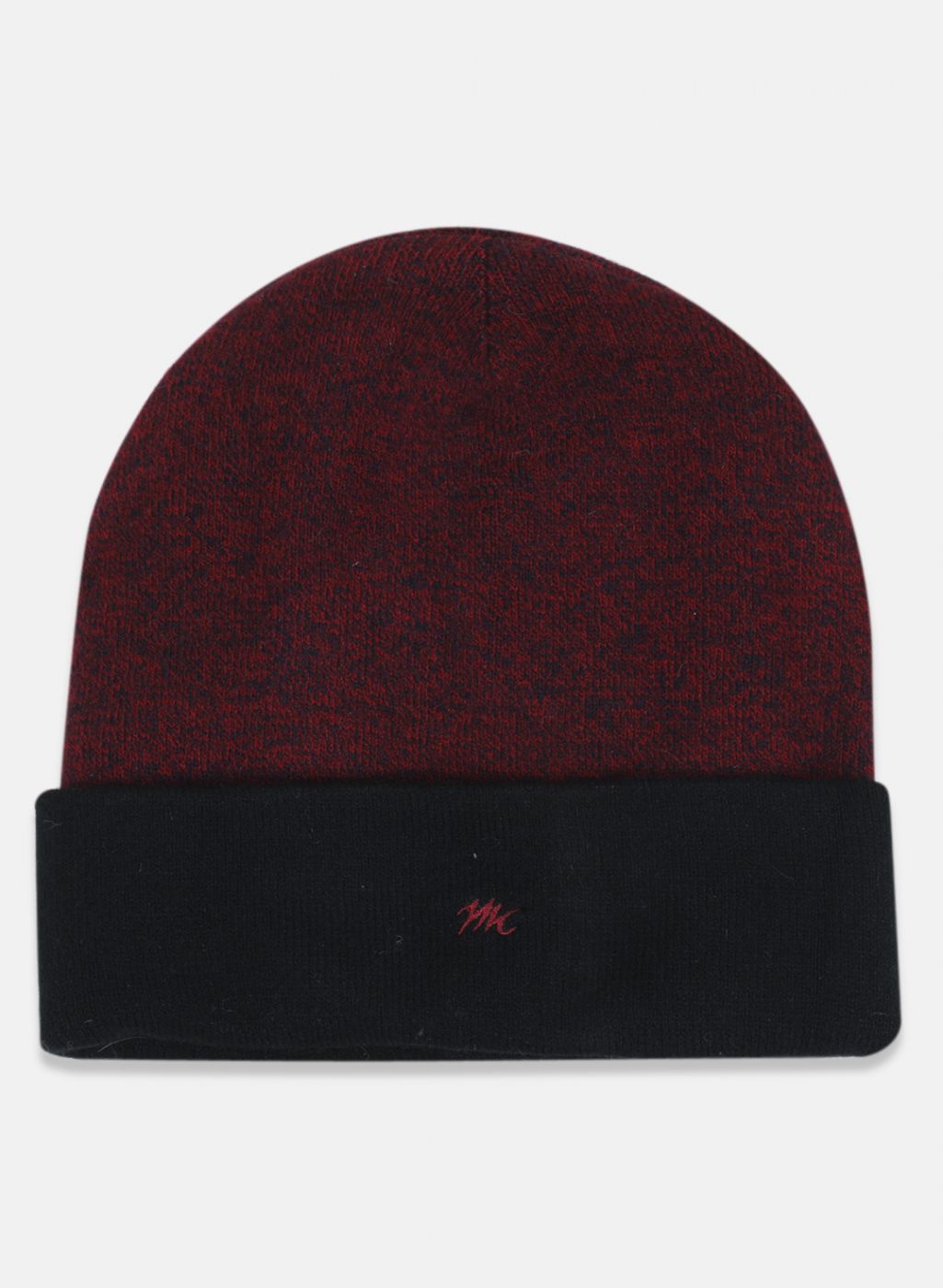 Men Red Self Design Cap