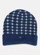 Men Blue Self Design Cap