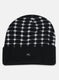 Men Black Self Design Cap