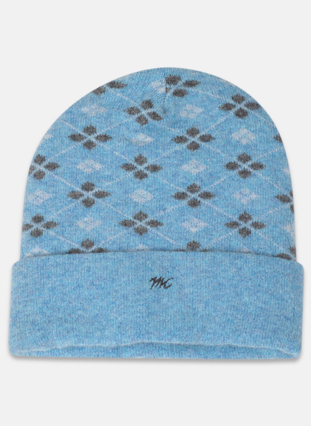 Men Sky Blue Self Design Cap