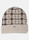 Men Beige Self Design Cap